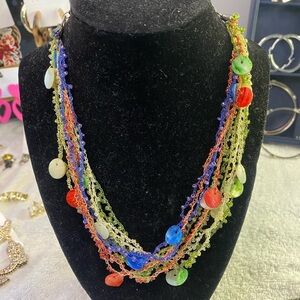 # 29 Multi layered beaded necklace 18 inches